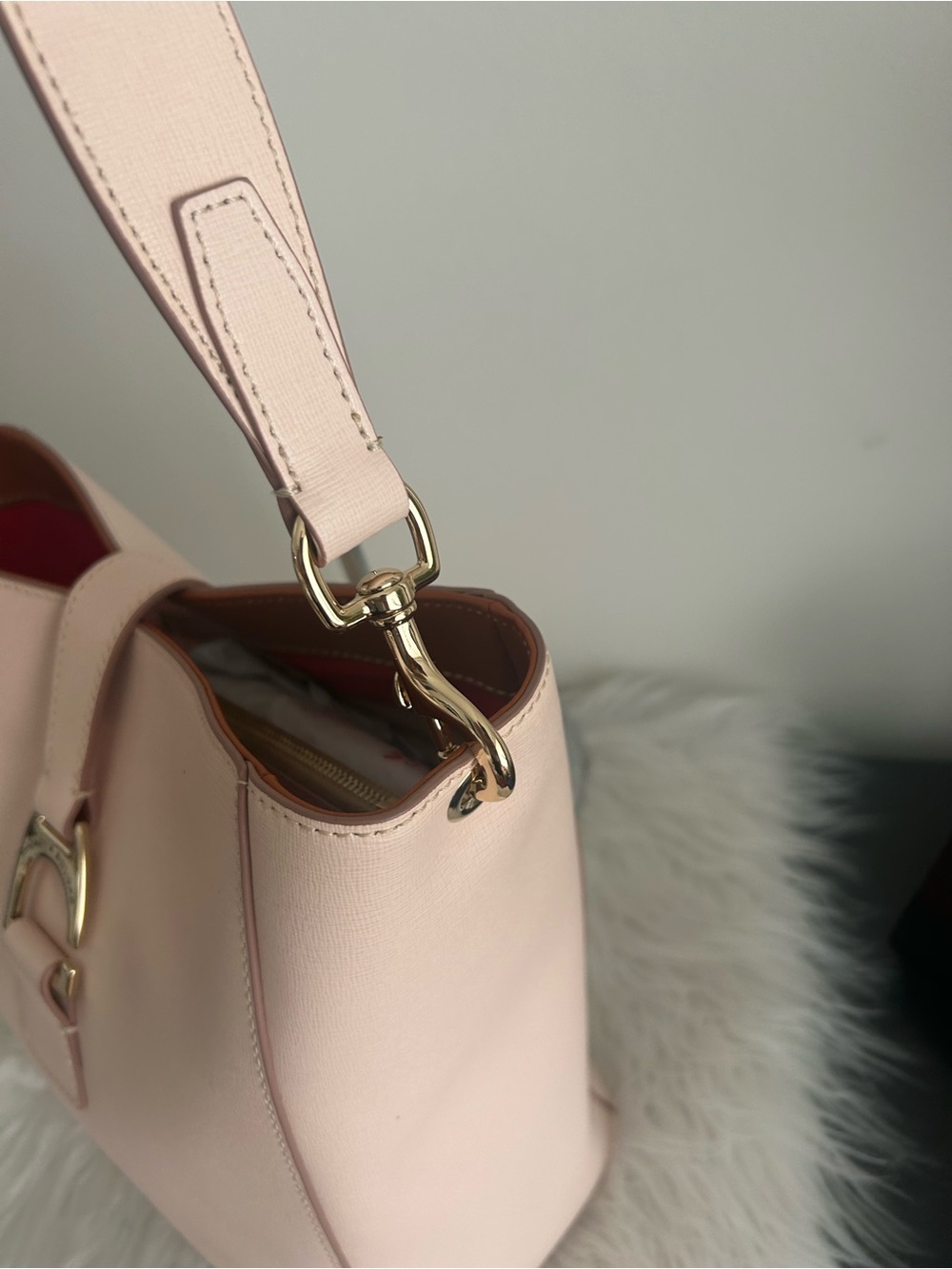 Dooney & Bourke Ashley Blush Pink Leather Shoulder Tote Bag Wallet Set NWT - Picture 11 of 16